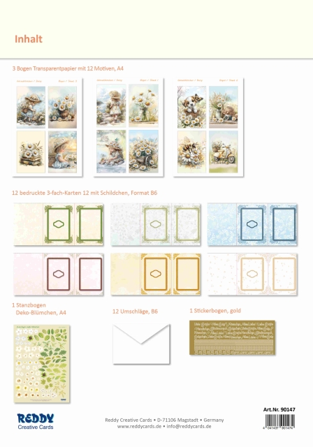 Reddy Cards Bastelset Sommergrüße mit Gänseblümchen