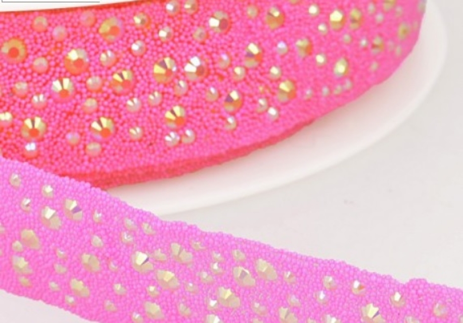 Thermoadhesive Bubbles Trim 22 mm breit pro Meter Fuchsia