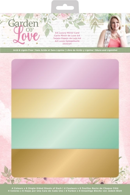 Crafter's Companion Garden of Love A4 Luxus Spiegelkarton