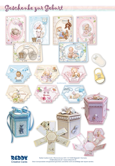 Reddy Cards Bastelset Geschenke zur Geburt