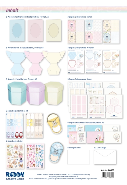 Reddy Cards Bastelset Geschenke zur Geburt