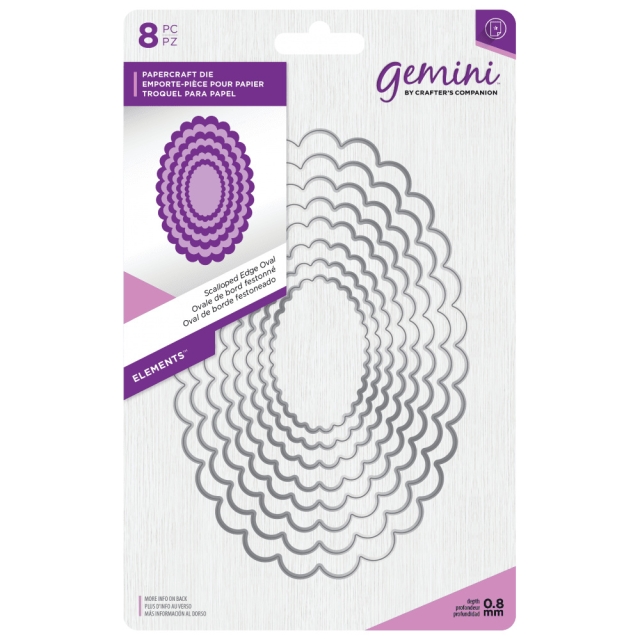 GEMINI Scallopped Edge Oval Papercraft Dies Stanzschablonen