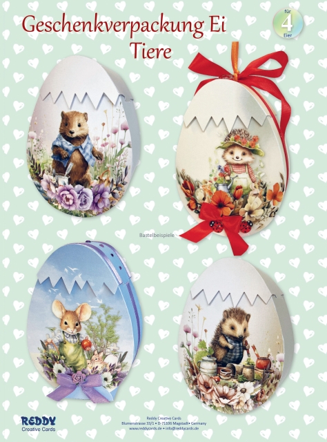 Reddy Cards Geschenkverpackungen Ei 3 Tiere
