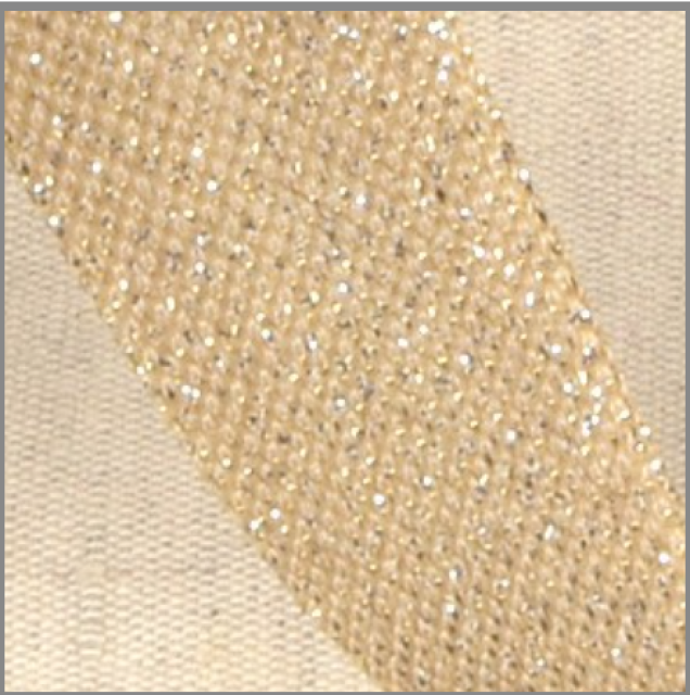 Glitter Schrägband 20 mm pro Meter ecru
