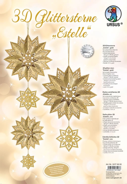URSUS 3D Glittersterne Estelle gold