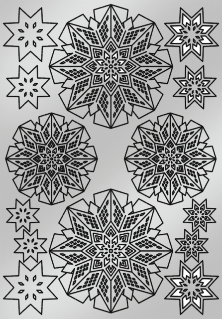 URSUS 3D Glittersterne Estelle silber