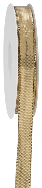 Band Glitzer mit Draht pro Meter 15 mm gold