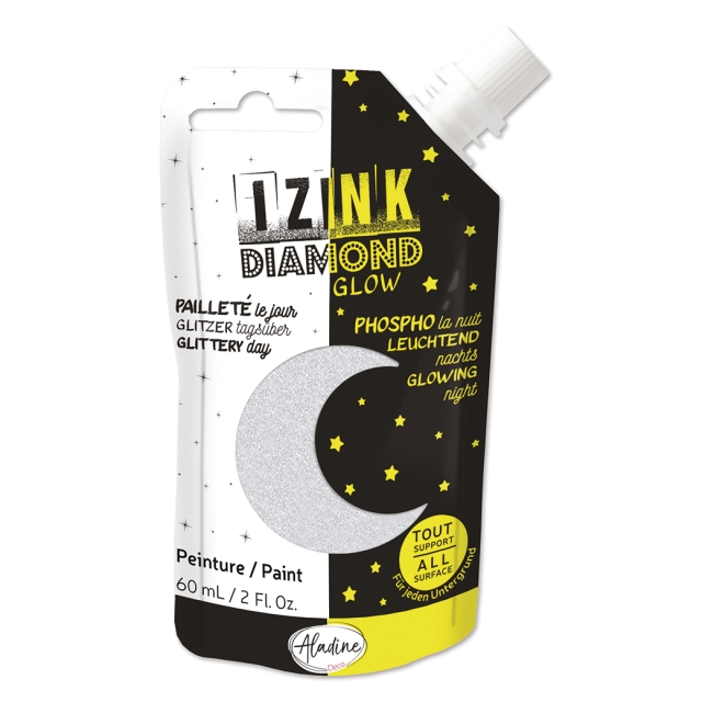 Aladine IZINK DIAMOND Glow 60 ml silber