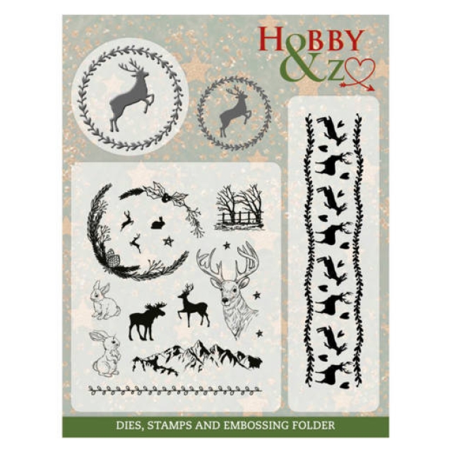 Hobby&Zo 9 Die, Stamps and Embossing Folder