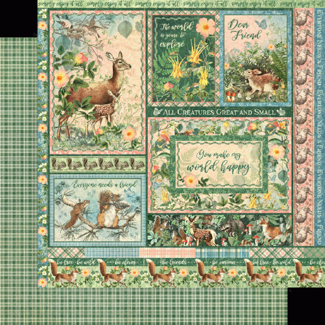 Graphic 45 Woodland Friends 12 x 12 Collection Pack