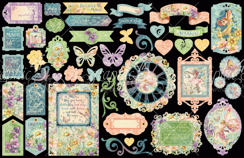 Graphic 45 Fairie Wings Die-Cut Assortment