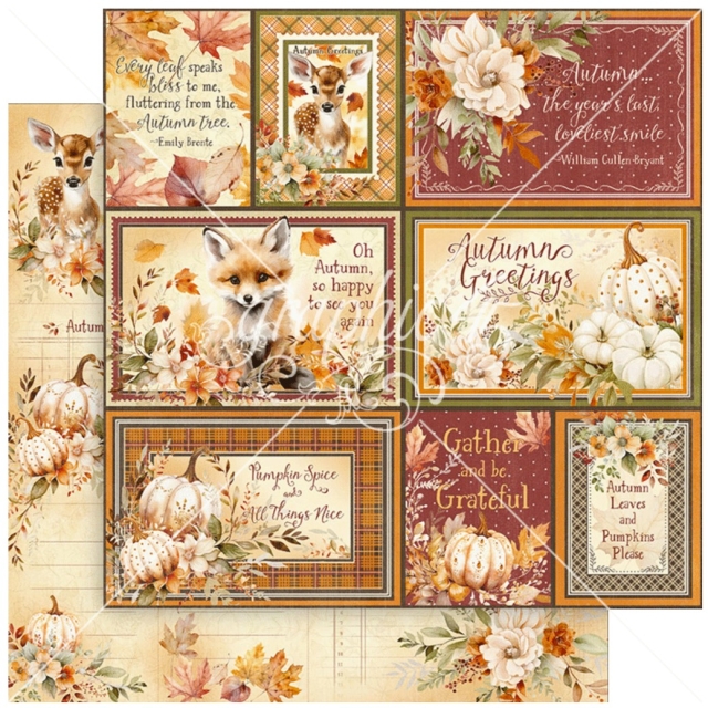 Graphic 45 Autumn Greetings 8 x 8 Inch Collection Pack
