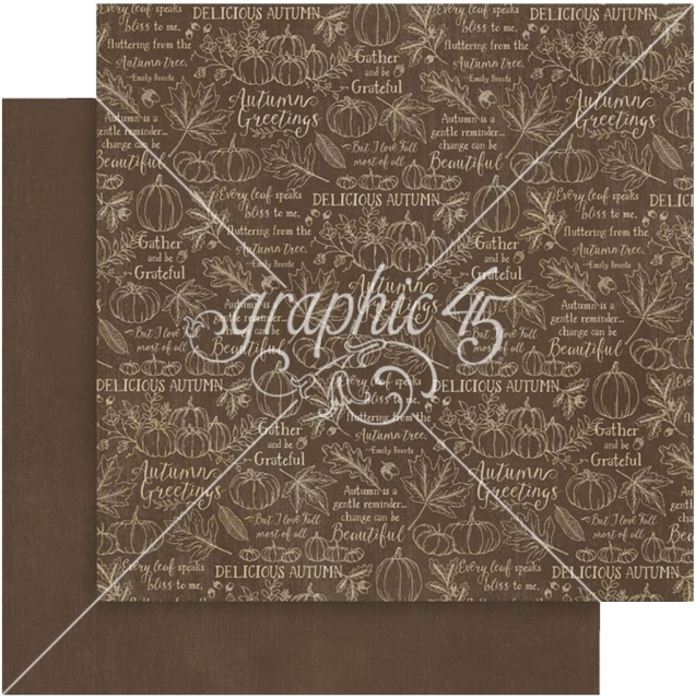 Graphic 45 Autumn Greetings 12 x 12 Inch Patterns & Solids Pack