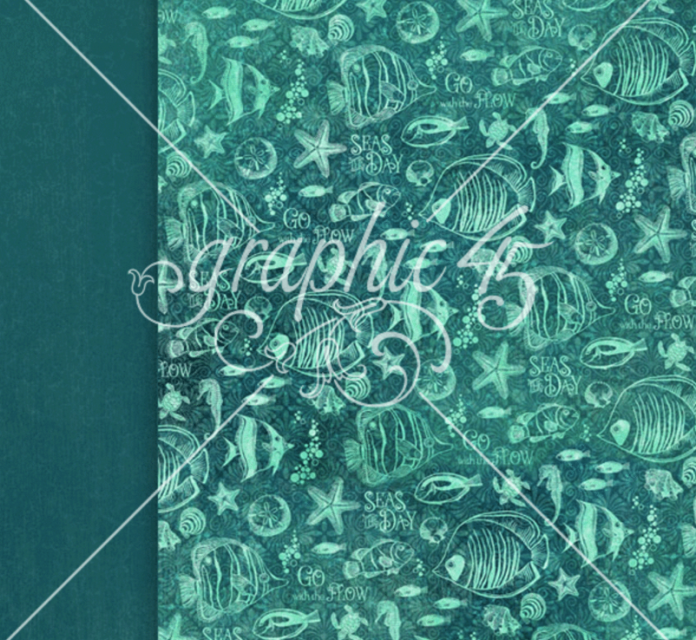 Graphic 45 8,5 x 11 Inch Patterns & Solids Pack Seas the Day