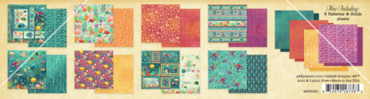 Graphic 45 8 x 8 Inch Collection Pack Seas the Day