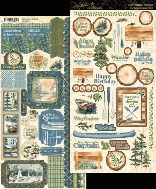 Graphic 45 Sticker Set Adventure Awaits