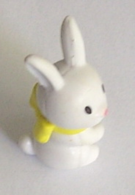 Deko Polyresin Mini-Hase mit Schleife ca. 3,6 cm