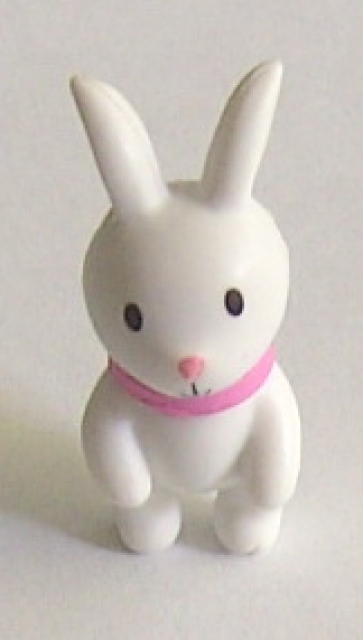 Deko Polyresin Mini-Hase mit Schleife ca. 3,6 cm