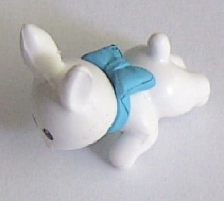 Deko Polyresin Mini-Hase mit Schleife ca. 3,6 cm