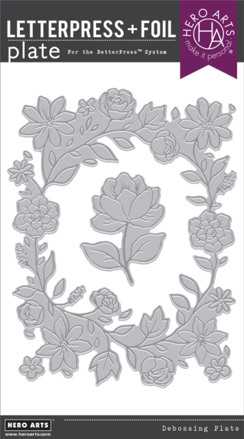 Hero Arts Floral Border Letterpress + Foil Debossing Plate