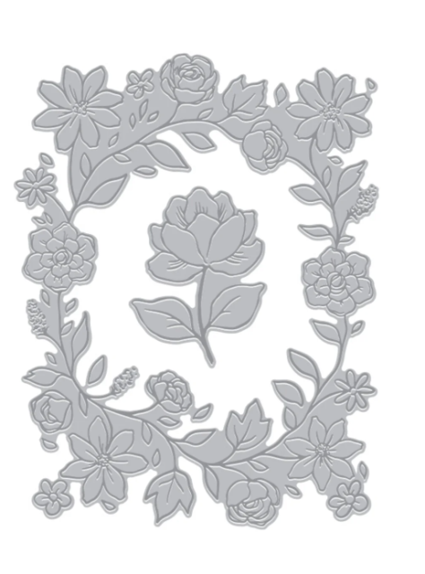 Hero Arts Floral Border Letterpress + Foil Debossing Plate