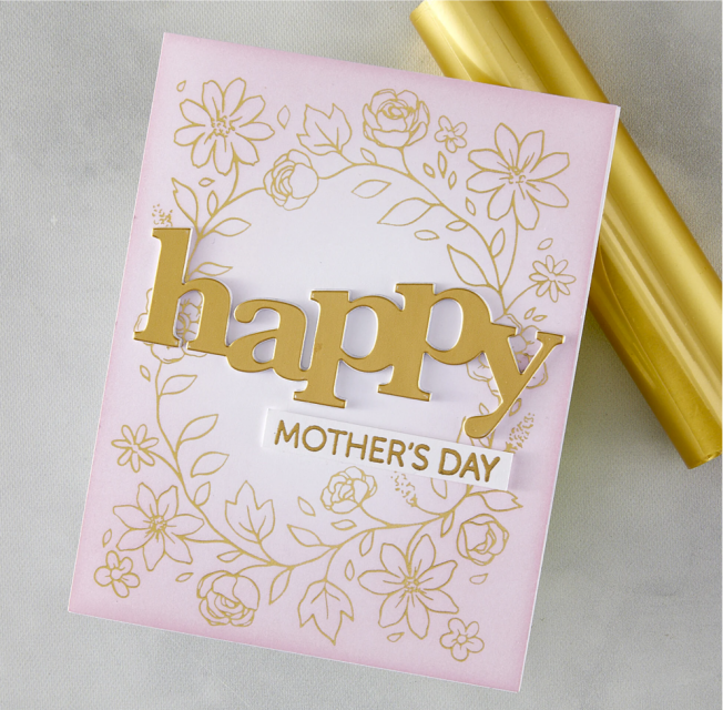 Hero Arts Floral Border Letterpress + Foil Debossing Plate