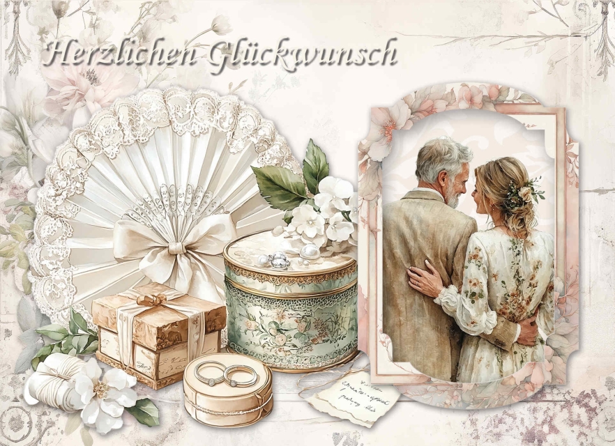 Reddy Cards Bastelset Vintage Hochzeit