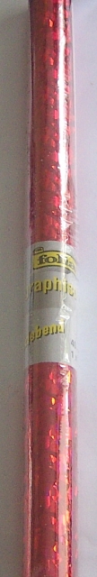 Holografische Folie pro Rolle 0,4 xm 1 Meter, selbstklebend, rot