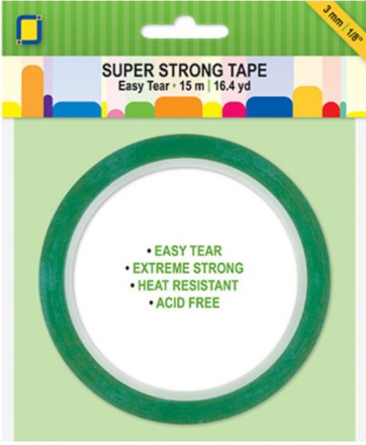 Jeje Doppelseitiges Klebeband superstark 3 mm breit 15 Meter Super Strong Tape Easy Tear