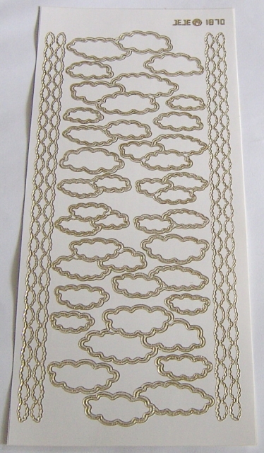 Stickerbogen 10 x 23 cm Ziersticker weiss