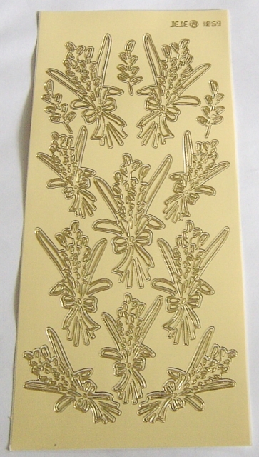 Stickerbogen 10 x 23 cm creme