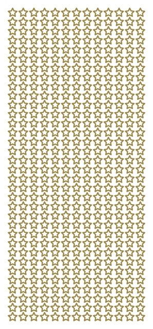 Stickerbogen 10 x 23 cm Double Stars gold