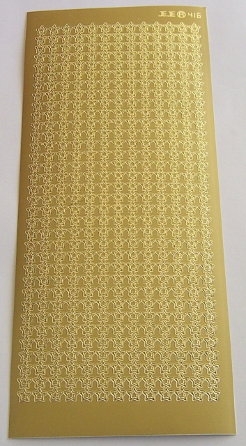 Stickerbogen 10 x 23 cm Double Stars gold