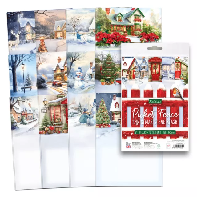 Katy Sue Designs Picket Fence Chrismas Scene Stash