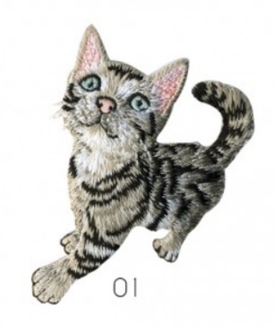 Applikation Katze ca. 6,5 x 5 cm
