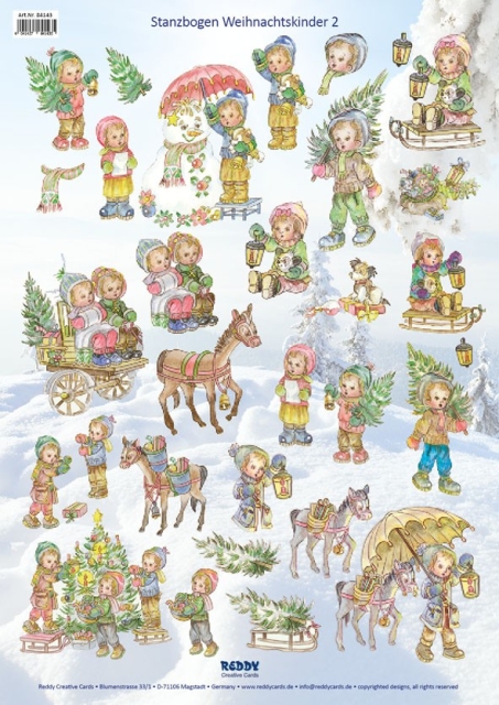 Reddy Cards Stanzbogen Winterkinder II