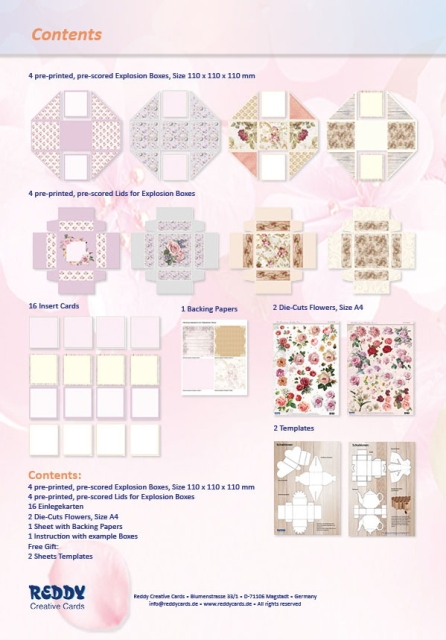 Reddy Cards Klappboxen Rosen / Blumen