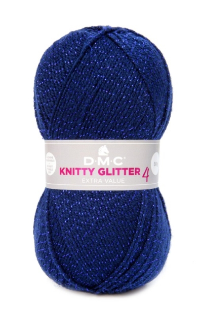DMC Knitty 4 Glitter 50 Gramm royalblau