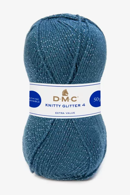 DMC Knitty 4 Glitter 50 Gramm petrol