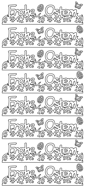 Konturensticker Frohe Ostern gold