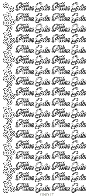 Konturensticker Alles Gute silber