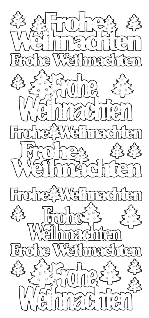 Konturensticker "Frohe Weihnachten" silber