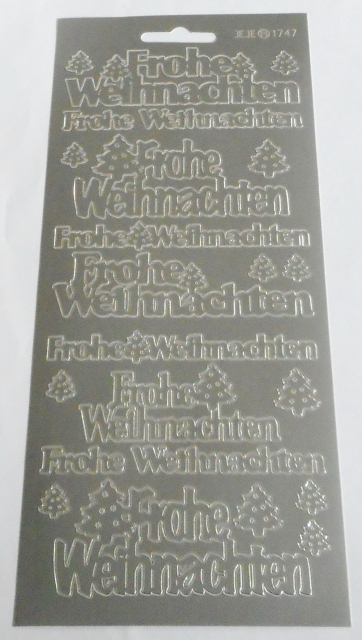 Konturensticker "Frohe Weihnachten" silber