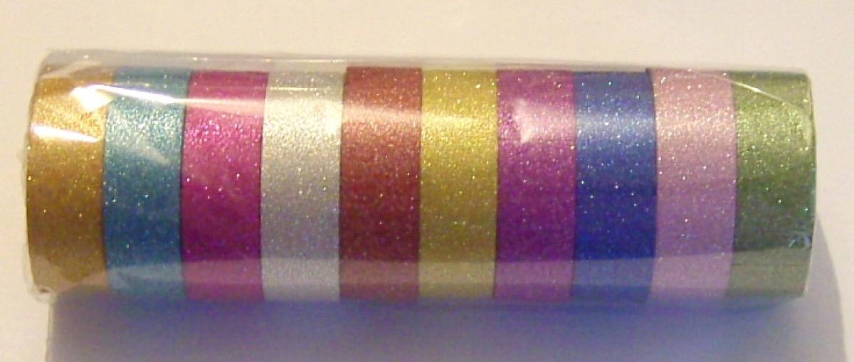 Klebeband Krepp Metallic 10 Stück