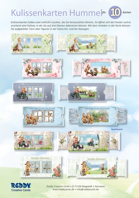 Reddy Cards Bastelset Kulissenkarten Hummel