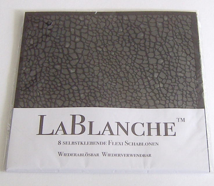 Set mit 8 selbstklebenden Flexischablonen in 15 x 15 cm