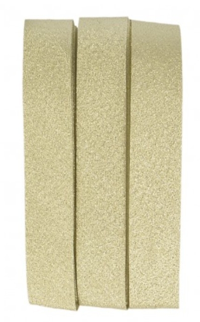 Aufbügelbares Schrägband 20 mm breit gold
