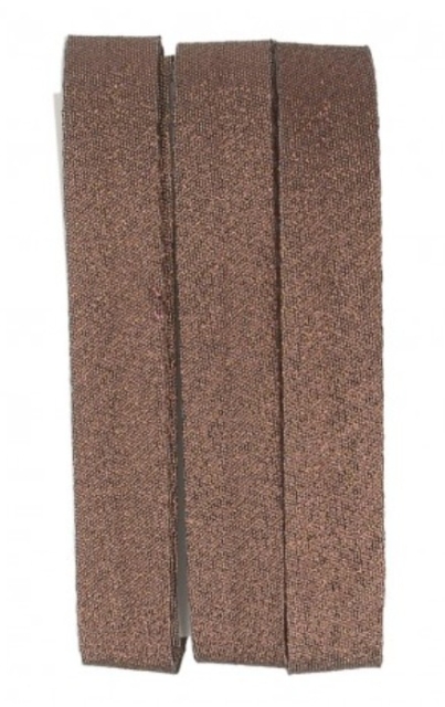 Aufbügelbares Schrägband 20 mm breit Havanna Braun