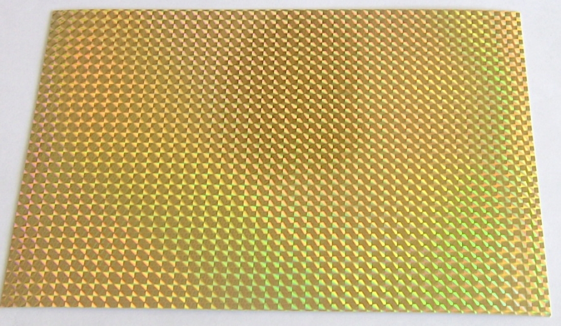 Lasereffekt Kartenpapier ca. 21 x 14 cm gold
