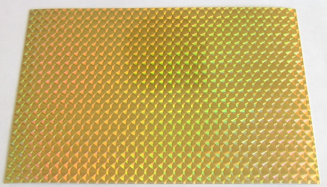 Lasereffekt Kartenpapier ca. 21 x 14 cm gold